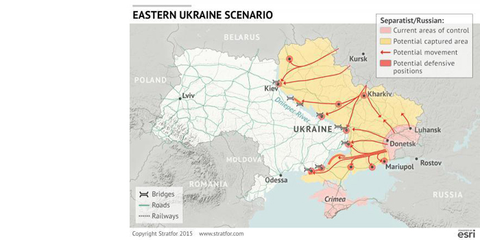 Как Россия нападёт на Украину: шесть сценариев от «Stratfor»