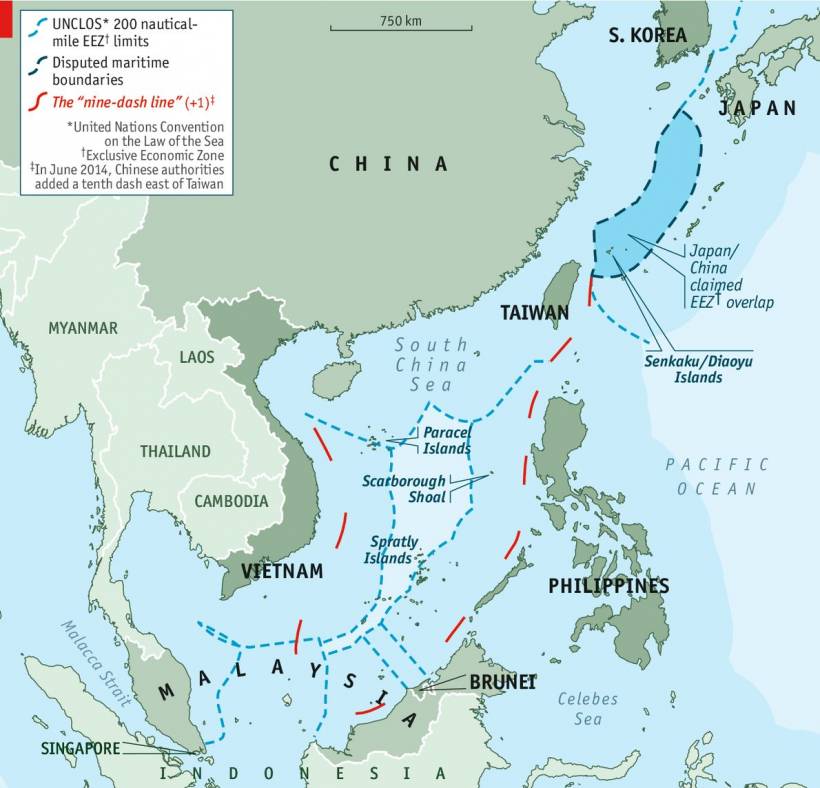 О линии 9 пунктиров в Южно-Китайском море